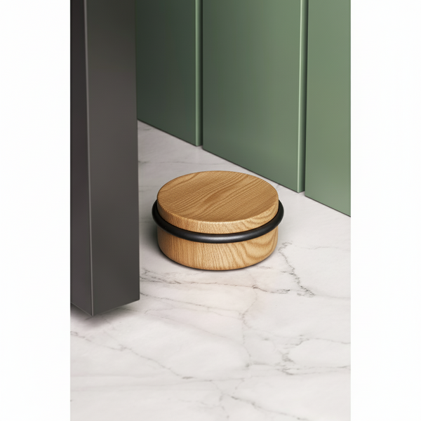 Opritor de ușă Viefe Luv Wood, stejar, 71 × 30 mm - imagine 3