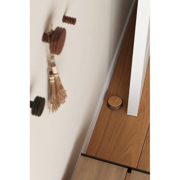 Opritor de ușă Viefe Pulse, stejar, 66 × 27 mm - imagine 3