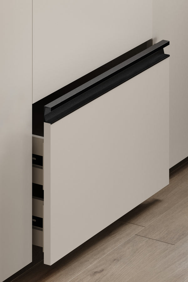 Profil mâner Viefe Six, negru lava texturat, 3000 mm - imagine 3