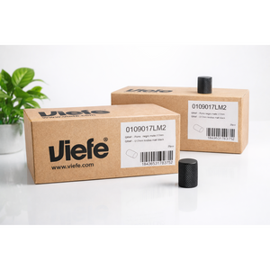 Set 50 de butoni mobilier Viefe Graf, negru mat, 17,5 × 28 mm