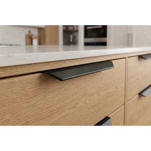 Set 50 de mânere mobilier Viefe Vann, negru mat, 200 mm (interax 128 mm) - imagine 2