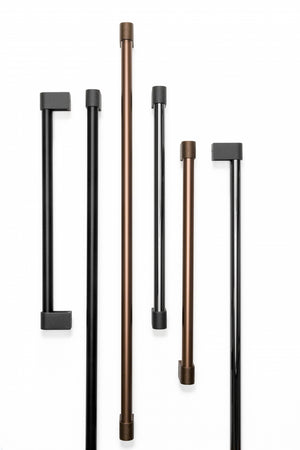 Set mânere spațiale duble Viefe Casey Big, maro metalic texturat și bronz mat, 768 mm (interax 736 mm) - imagine 5