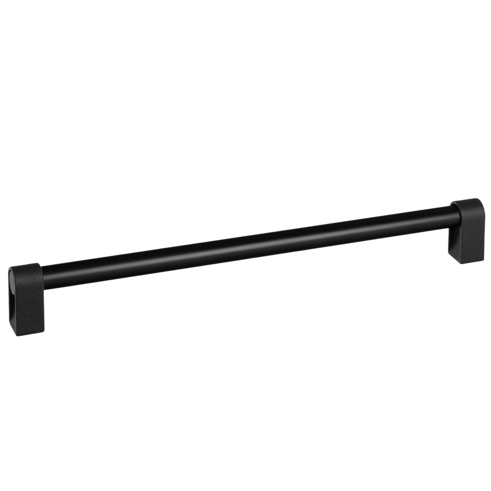 Set mânere spațiale duble Viefe Casey Big, negru lava texturat și negru mat, 448 mm (interax 416 mm)