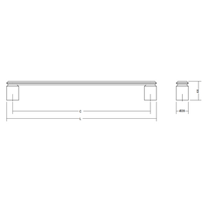 Set mânere spațiale duble Viefe Fase Big, oțel inoxidabil, 348 mm (interax 320 mm)