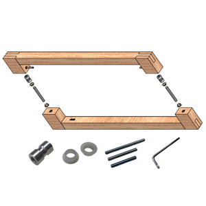 Set mânere spațiale duble Viefe Hako Big, nuc, 525 mm (interax 480 mm) - imagine 5