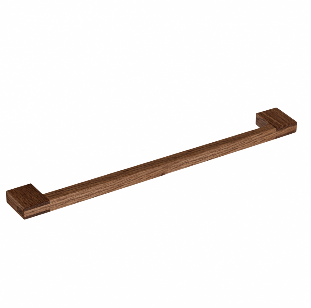 Set mânere spațiale duble Viefe Hako Big, nuc, 525 mm (interax 480 mm)