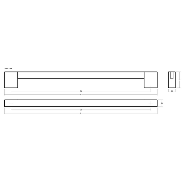 Set mânere spațiale duble Viefe Hako Big, stejar, 525 mm (interax 480 mm) - imagine 6