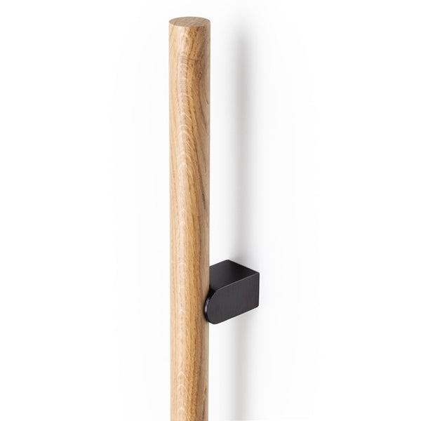 Set mânere spațiale duble Viefe Kumo Wood Big One, stejar și negru titan, 1596 mm (interax 1056 mm)